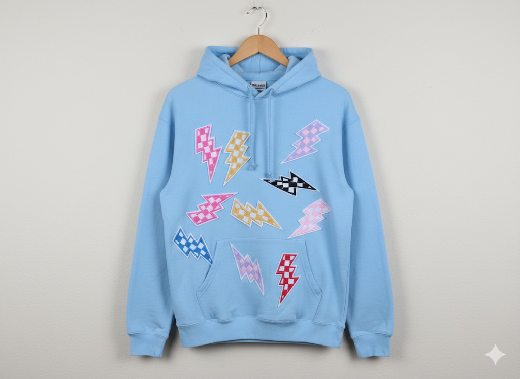 Relight My Fire bliksem patch multicolor – limited edition – T is for Teddie